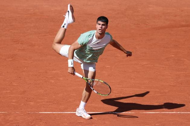 Carlos Alcaraz, ESP, during second round of 2023 French Open at Roland Garros, Paris, 31 05 2023