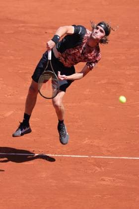 Stefanos Tsitsipas, GRE, during second round of 2023 French Open at Roland Garros, Paris, 31 05 2023