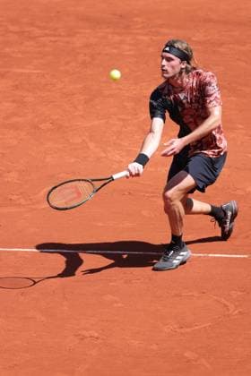 Stefanos Tsitsipas, GRE, during second round of 2023 French Open at Roland Garros, Paris, 31 05 2023