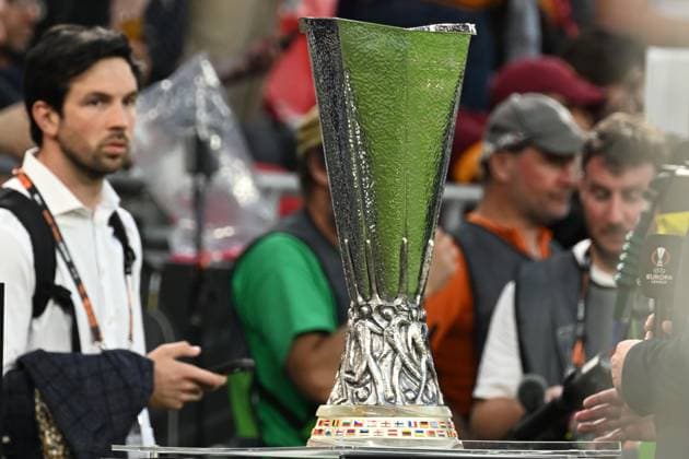 Europa Leaguev Trophy during the UEFAEuropa League Final match between Sevilla 5-2 (d.c.r.) Roma at Puskas Arena on May 31, 2023 in Budapest, Hungary. Noxthirdxpartyxsales  (220128927)