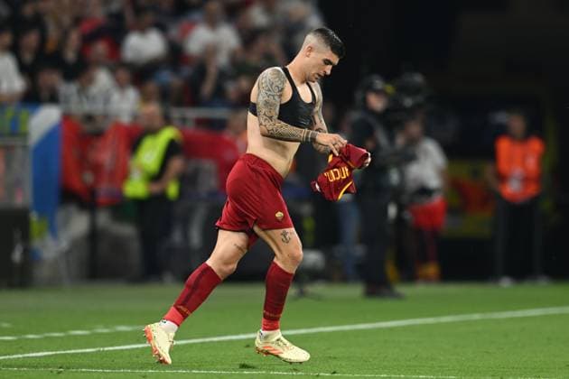 Gianluca Mancini (Roma) during the UEFAEuropa League Final match between Sevilla 5-2 (d.c.r.) Roma at Puskas Arena on May 31, 2023 in Budapest, Hungary. Noxthirdxpartyxsales  (220129261)