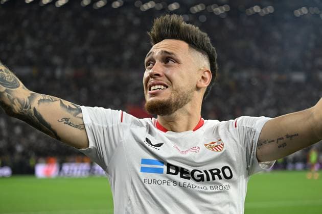 Lucas Ocampos (Sevilla FC) during the UEFAEuropa League Final match between Sevilla 5-2 (d.c.r.) Roma at Puskas Arena on May 31, 2023 in Budapest, Hungary. Noxthirdxpartyxsales  (220130099)