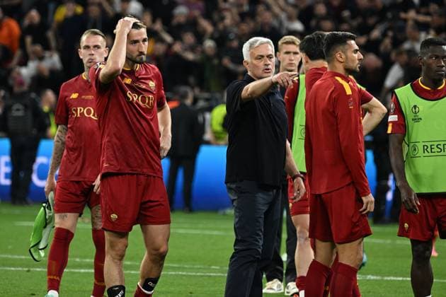 Jose Mourinho Coach (Roma) during the UEFAEuropa League Final match between Sevilla 5-2 (d.c.r.) Roma at Puskas Arena on May 31, 2023 in Budapest, Hungary. Noxthirdxpartyxsales  (220130184)