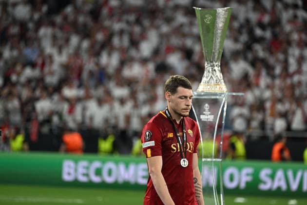 Andrea Belotti (Roma) during the UEFAEuropa League Final match between Sevilla 5-2 (d.c.r.) Roma at Puskas Arena on May 31, 2023 in Budapest, Hungary. Noxthirdxpartyxsales  (220130266)