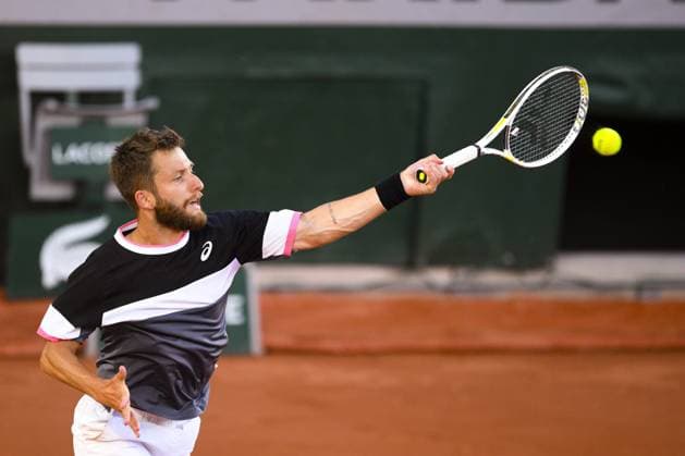 Corentin Moutet (Fra) TENNIS : Roland Garros 2023 - Paris - 31 05 2023 JBAutissier Panoramic 
