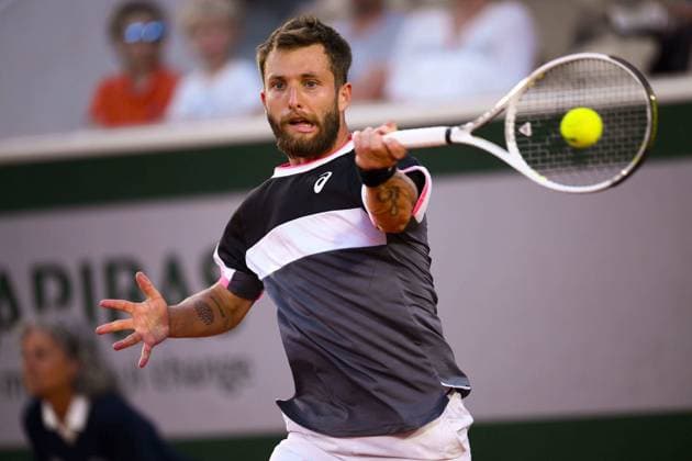 Corentin Moutet (Fra) TENNIS : Roland Garros 2023 - Paris - 31 05 2023 JBAutissier Panoramic 