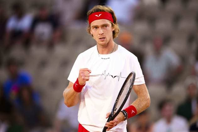 Andrey Rublev TENNIS : Roland Garros 2023 - Paris - 31 05 2023 JBAutissier Panoramic 