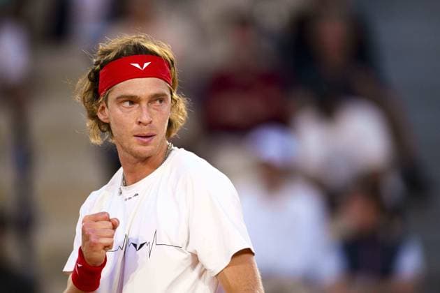 Andrey Rublev TENNIS : Roland Garros 2023 - Paris - 31 05 2023 JBAutissier Panoramic 