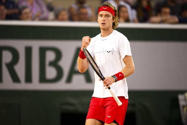 Andrey Rublev TENNIS : Roland Garros 2023 - Paris - 31 05 2023 JBAutissier Panoramic 