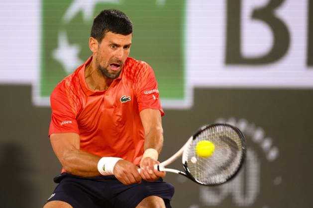 Novak Djokovic (Srb) TENNIS : Roland Garros 2023 - Paris - 31 05 2023 JBAutissier Panoramic 