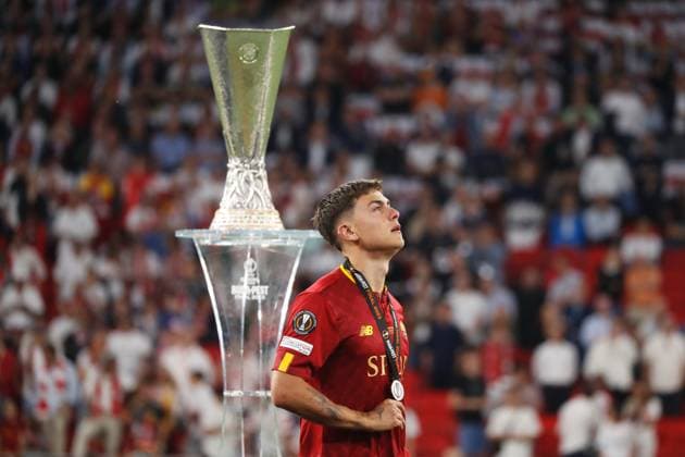 Paulo Dybala (Roma), MAY 31, 2023 - Football Soccer : Dybala dejected after lossing UEFA Europa League final 2023 Budapest Sevilla FC 1 (PK 4-1) 1 AS Roma at the Puskas Arena in Budapest, Hungary. Noxthirdxpartyxsales  (220150885)