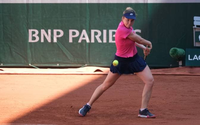 June 1, 2023, Paris, Paris, France: LINDA MOSKOVA of Czech Republic return the ball to ELENA RYBAKINA of Kazakhstan.during the Day 5 of the WomenÃ¢â‚¬â ¢s French Open 2023, Grand Slam tennis womens tournament at the Roland Garros Stadium - Paris France Paris France - ZUMAp119 20230601_zaf_p119_013 Copyright: xPierrexSteveninx