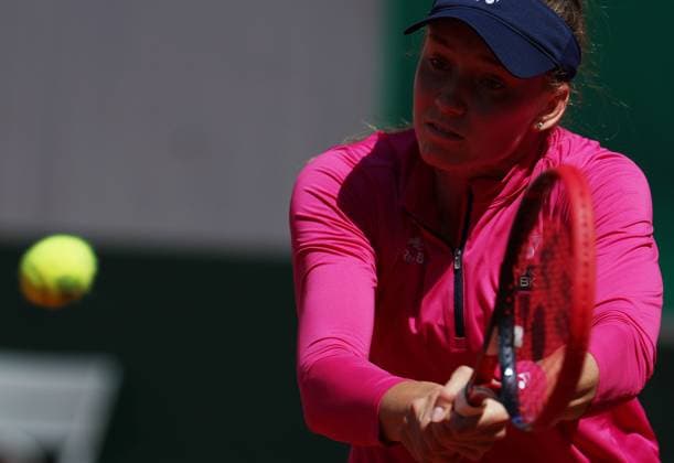 (230601) -- PARIS, June 1, 2023 -- Elena Rybakina hits a return during the women s singles second round match between Elena Rybakina of Kazakhstan and Linda Noskova of the Czech Republic at the French Open tennis tournament at Roland Garros in Paris, France, June 1, 2023. ) (SP)FRANCE-PARIS-TENNIS-ROLAND GARROS-FRENCH OPEN-WOMEN S SINGLES GaoxJing 