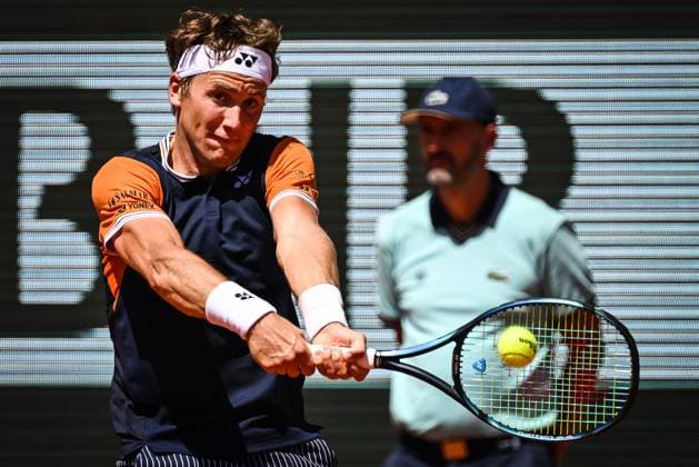 June 1, 2023, Paris, France, France: Casper RUUD of Norway during the fifth day of Roland-Garros 2023, French Open 2023, Grand Slam tennis tournament at the Roland-Garros Stadium on June 01, 2023 in Paris, France. Paris France - ZUMAm308 20230601_zsp_m308_002 Copyright: xMatthieuxMirvillex