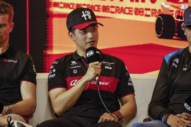 press conference, PK, Pressekonferenz ZHOU Guanyu (chi), Alfa Romeo F1 Team Stake C43, portrait during the Formula 1 AWS Gran Premio de Espana 2023, 7th round of the 2023 Formula One World Championship, WM, Weltmeisterschaft from June 2 to 4, 2023 on the Circuit de Barcelona-Catalunya, in Montmelo, Spain - F1 - SPANISH GRAND PRIX 2023 DPPI Panoramic 00123014__R5_6563