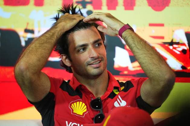 ESP: F1 Grand Prix of Spain. Previews Carlos Sainz, Scuderia Ferrari SF-23 attends the Drivers press conference, PK, Pressekonferenz during previews ahead of the F1 Grand Prix of Spain at Circuit de Barcelona-Catalunya on June 1, 2023 in Barcelona, Spain. Contributor Copyright: xPressinphotox PS_230601_245