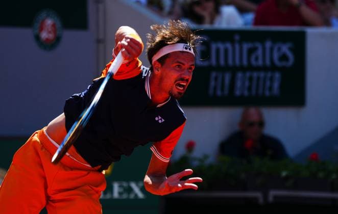 Mandatory Credit: Photo by Javier Garcia Shutterstock (13940053ay) Daniel Altmaier French Open Tennis, Day 5, Roland Garros, Paris, France - 01 June 2023 French Open Tennis, Day 5, Roland Garros, Paris, France - 01 June 2023  Copyright: xJavierxGarcia Shutterstockx 13940053ay