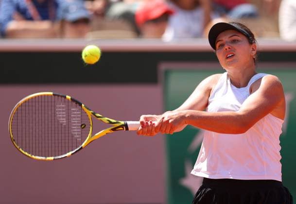 Mandatory Credit: Photo by Ella Ling Shutterstock (13940064ae) Kayla Day of USA in action French Open Tennis, Day 5, Roland Garros, Paris, France - 01 June 2023 French Open Tennis, Day 5, Roland Garros, Paris, France - 01 June 2023  Copyright: xEllaxLing Shutterstockx 13940064ae