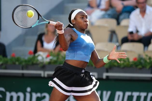 June 1, 2023, Paris, Paris, France: COCO GAUFF of USA return the ball to REBEKA MASAROVA of Spain during the Day .5 of the WomenÃ¢â‚¬â ¢s French Open 2023, Grand Slam tennis womens tournament at the Roland Garros Stadium - Paris France Paris France - ZUMAp119 20230601_zaf_p119_102 Copyright: xPierrexSteveninx