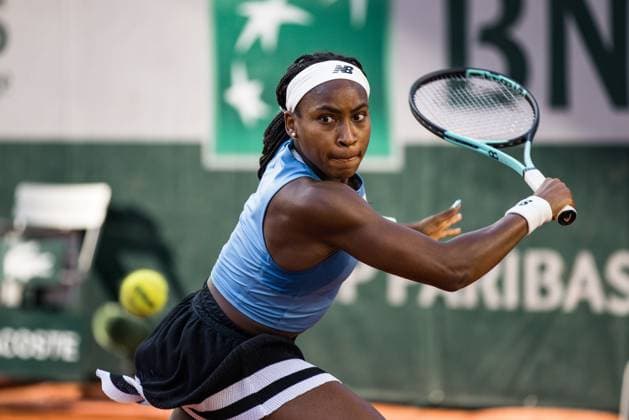 TENNIS - WTA, Tennis Damen French Open 2023 PARIS,FRANCE,01.JUN.23 - TENNIS - WTA Tour, French Open, Roland Garros, Grand Slam. Image shows Coco Gauff (USA).  GEPAxpictures xFrancoisxAsal