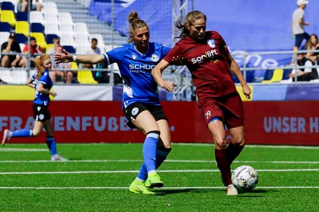 22 23 Womens soccer Westenergie women˜s socca cup on Kennedyplatz in downtown Essen Arminia Bielefeld Borussia Bocholt A pop-up stadium on Kennedyplatz, in the middle of downtown Essen, will be the venue for the Westenergie women˜s socca cup on June 1, 2023 The tournament is hosted by SGS Essen