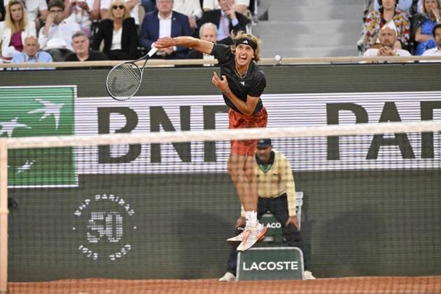 Tennis : Roland Garros 2023 - France - Alexander Zverev - Allemagne Tennis : Roland Garros 2023 - France - 01 06 23 ChrysleneCaillaud Panoramic 