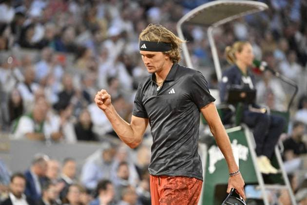 Tennis : Roland Garros 2023 - France - Alexander Zverev - Allemagne Tennis : Roland Garros 2023 - France - 01 06 23 ChrysleneCaillaud Panoramic 