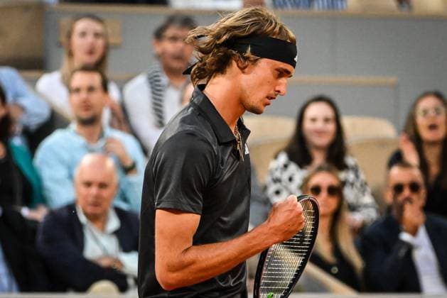 June 1, 2023, Paris, France, France: Alexander ZVEREV of Germany celebrates his point during the fifth day of Roland-Garros 2023, French Open 2023, Grand Slam tennis tournament at the Roland-Garros Stadium on June 01, 2023 in Paris, France. Paris France - ZUMAm308 20230601_zsp_m308_013 Copyright: xMatthieuxMirvillex