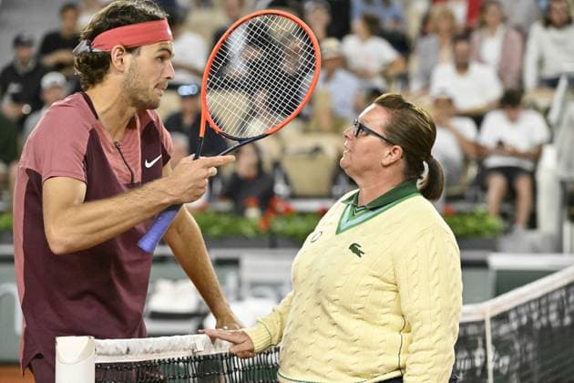 Tennis : Roland Garros 2023 - France - Taylor Fritz - Usa Tennis : Roland Garros 2023 - France - 01 06 23 ChrysleneCaillaud Panoramic 