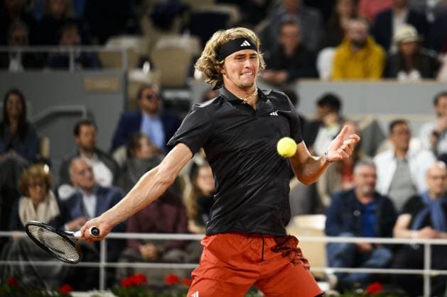 Alexander Zverev (ger) TENNIS : Roland Garros 2023 - Paris - 01 06 2023 JBAutissier Panoramic 