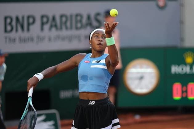 June 1, 2023, Paris, Paris, France: COCO GAUFF of USA return the ball to REBEKA MASAROVA of Spain during the Day .5 of the WomenÃ¢â‚¬â ¢s French Open 2023, Grand Slam tennis womens tournament at the Roland Garros Stadium - Paris France Paris France - ZUMAp119 20230601_zaf_p119_093 Copyright: xPierrexSteveninx