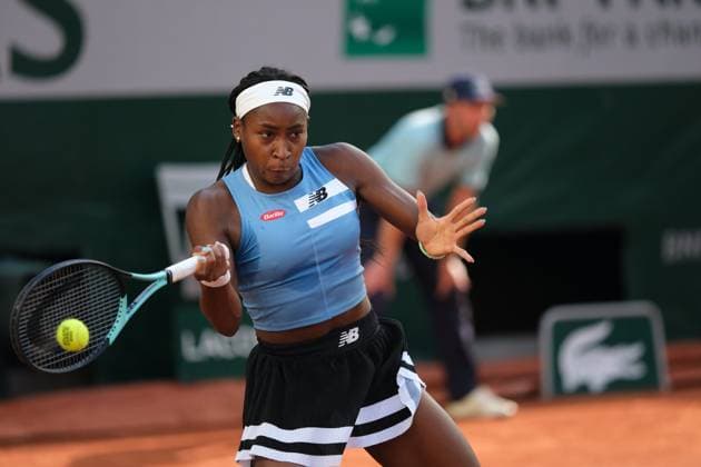 June 1, 2023, Paris, Paris, France: COCO GAUFF of USA return the ball to REBEKA MASAROVA of Spain during the Day .5 of the WomenÃ¢â‚¬â ¢s French Open 2023, Grand Slam tennis womens tournament at the Roland Garros Stadium - Paris France Paris France - ZUMAp119 20230601_zaf_p119_097 Copyright: xPierrexSteveninx