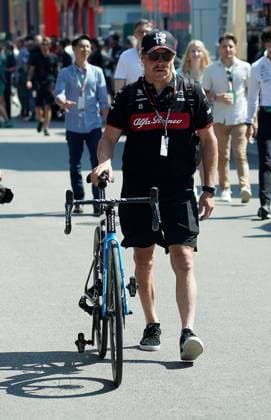Formula 1 AWS Grand Prix of Spain 2023 02 06 2023, Circuit de Catalunya, Barcelona, Formula 1 AWS Grand Prix of Spain 2023 , in the picture Valtteri Bottas FIN , Alfa Romeo F1 Team Stake with Bicycle nordphotoxGmbHx xBratic nph00250