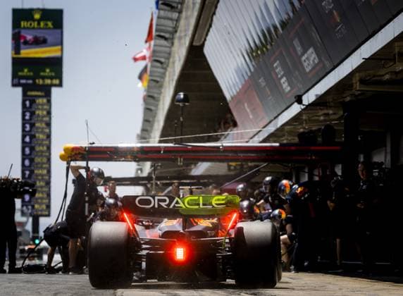 BARCELONA - Max Verstappen (Red Bull Racing) during the 1st free practice for the Grand Prix of Spain. ANP SEM VAN DER WAL F1 Grand Prix of Spain - Practice 2023 xVIxANPxSportx xxANPxIVx 470737319 originalFilename: 470737319.jpg