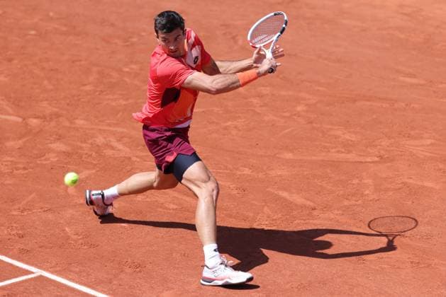 Sebastian Ofner, AUT, during third round of 2023 French Open at Roland Garros, Paris, 02 06 2023