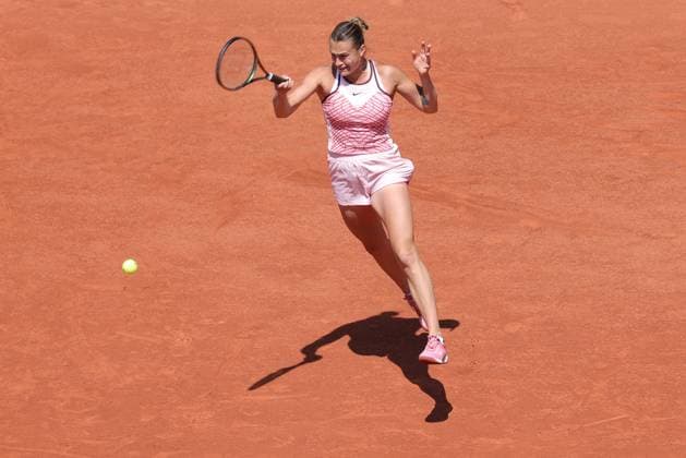 Aryna Sabalenka, BLR, during third round of 2023 French Open at Roland Garros, Paris, 02 06 2023