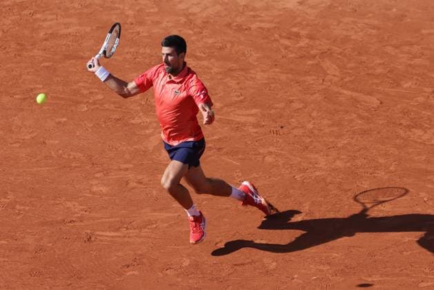 Novak Djokovic, SRB, during third round of 2023 French Open at Roland Garros, Paris, 02 06 2023