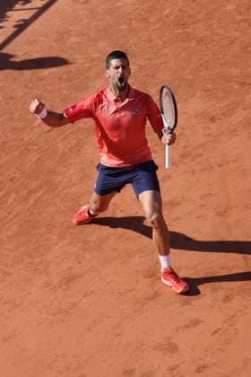 Novak Djokovic, SRB, after second set during third round of 2023 French Open at Roland Garros, Paris, 02 06 2023