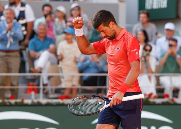 Novak Djokovic SRB cheers after victory, jubilation, joy, emotion Copyright: xJuergenxHasenkopfx