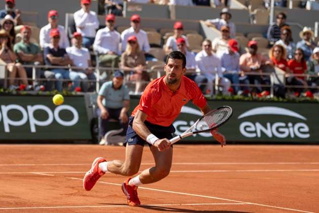 Roland Garros 2023 PARIS, IF - 02.06.2023: ROLAND GARROS 2023 - Novak Djokovic during his game against Alejandro Davidovich Fokina at the Roland Garros 2023 tournament held in Paris, France. (Photo: Richard Callis Fotoarena) x2383586x  RichardxCallis