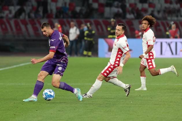Foto Donato Fasano LaPresse 02 Giugno 2023 Bari, Italia - calcio - Bari vs Sudtirol - Campionato di calcio Serie BKT 2022 2023 - Stadio San Nicola. Nella foto: Mazzocchi June 02 , 2023 Bari, Italy - sport, soccer - Bari vs Sudtirol - Italian Football Championship League BKT 2022 2023 - San Nicola stadium. In the pic: Mazzocchi  Copyright: xDonatoxFasano LaPressex