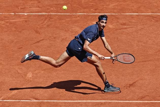 Lorenzo Sonego, ITA, during third round of 2023 French Open at Roland Garros, Paris, 02 06 2023