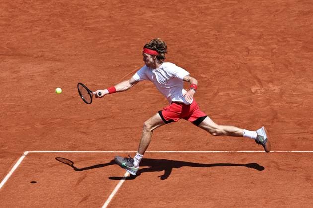 Andrey Rublev, RUS, during third round of 2023 French Open at Roland Garros, Paris, 02 06 2023