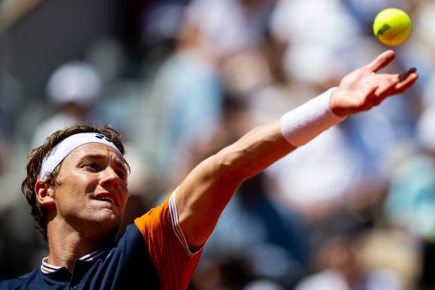 230603 Casper Ruud of Norway competes in men?s third round singles tennis match during Roland Garros on June 3, 2023 in Paris Photo Vegard Grott BILDBYRAN kod VG VG0446 bbeng tennis french open franska öppna atp roland garros grand slam norge  Copyright: VEGARDxGRoTT BB230603VG007