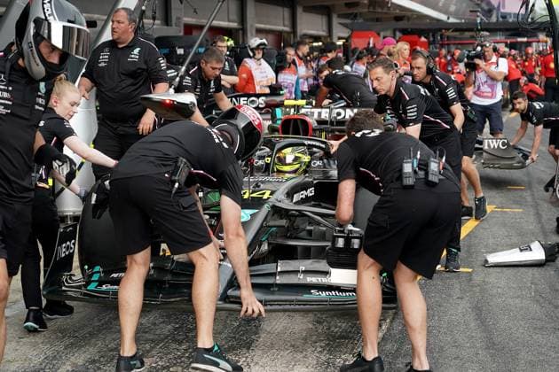 03 06 2023, Circuit de Catalunya, Barcelona, Formula 1 AWS Grand Prix of Spain 2023 , in picture Lewis Hamilton GBR , Mercedes AMG Petronas Formula One Team Barcelona Circuit de Catalunya Catalunya Spain  eu-images-506