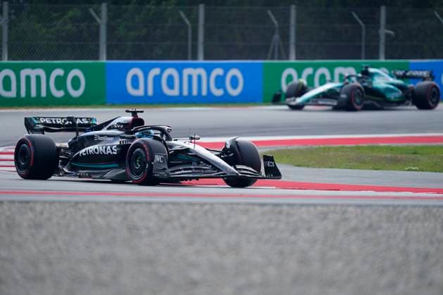 ESP: F1 Grand Prix of Spain. Practice. George Russell (UK), Mercedes AMG Petronas F1 Team W14 on track during Practice ahead of the F1 Grand Prix of Spain at Circuit de Barcelona-Catalunya on June 3, 2023 in Barcelona, Spain. Copyright: xSergioxRuizx xPRESSINx PS_230603_011