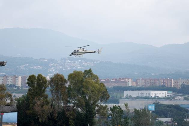 TV helicopter Barcelona Spain