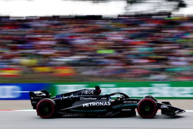 63 George Russell GBR, Mercedes AMG Petronas F1 Team , F1 Grand Prix of Spain at Circuit de Barcelona Catalunya on June 3, 2023 in Barcelona, Spain Photo by HOCH ZWEI Barcelona Spain