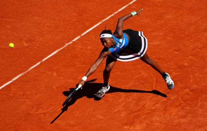Mandatory Credit: Photo by Javier Garcia Shutterstock (13944030bi) Coco Gauff in third round action French Open Tennis, Day 7, Roland Garros, Paris, France - 03 June 2023 French Open Tennis, Day 7, Roland Garros, Paris, France - 03 June 2023  Copyright: xJavierxGarcia Shutterstockx 13944030bi
