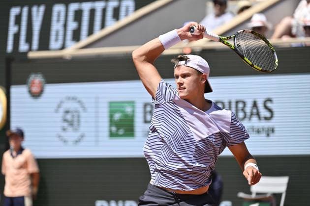 Tennis : Roland Garros 2023 - France - Holger Rune - Danemark Tennis : Roland Garros 2023 - France - 03 06 23 ChrysleneCaillaud Panoramic 
